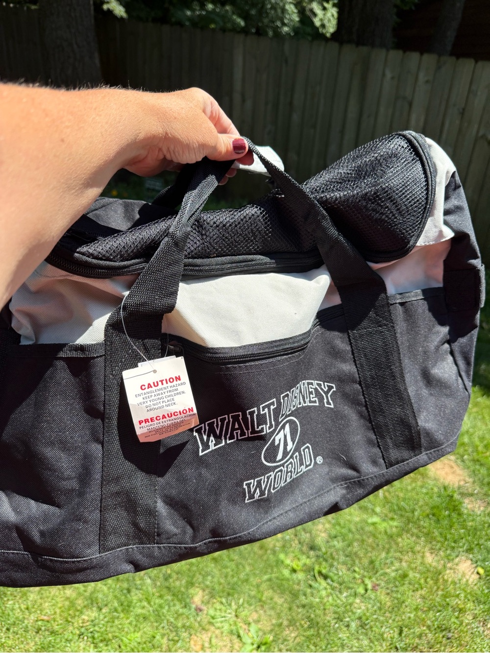 Walt Disney World Resort Parks Mickey Mouse Carry On Duffle Bag Vintage New